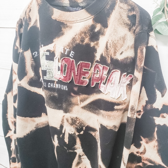 Custom bleached distressed sweatshirt Mens/Womens - Picture 4 of 7